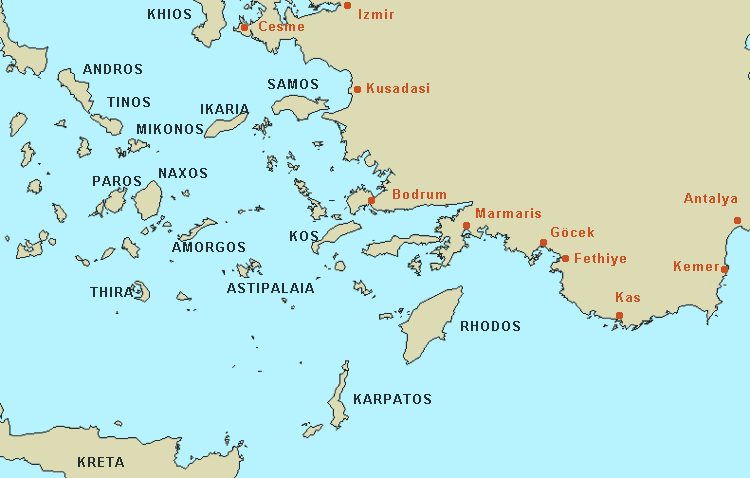 Griechische Inseln: Karte, Sehenswürdigkeiten, 5 Sterne Hotel