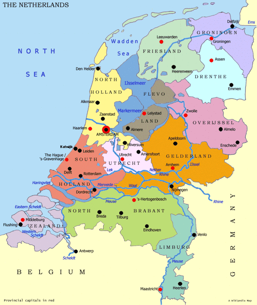 Holland Karte, Landkarte