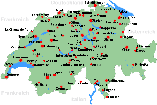 Schweiz Städte